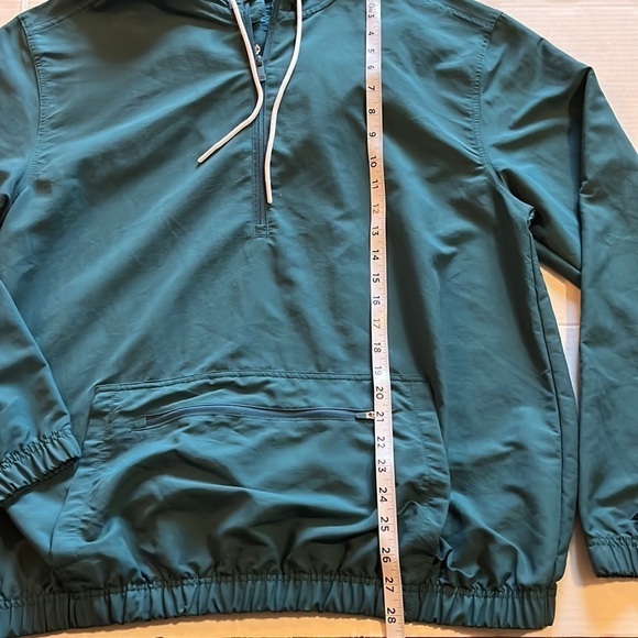 NWT-all in motion-M-teal green-hooded 1/2 zip lightweight, nylon jacket. - Picture 8 of 10